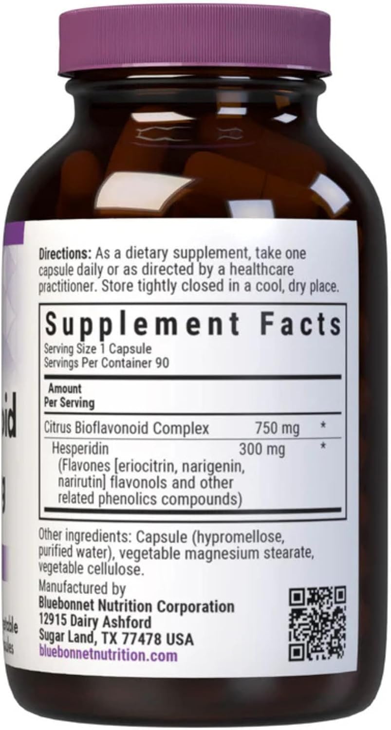 Bluebonnet Citrus Bioflavonoid Complex 750 mg | Immune Support | Non-GMO, Vegan, Gluten-Free | 90 Veggie Capsules - görsel 2