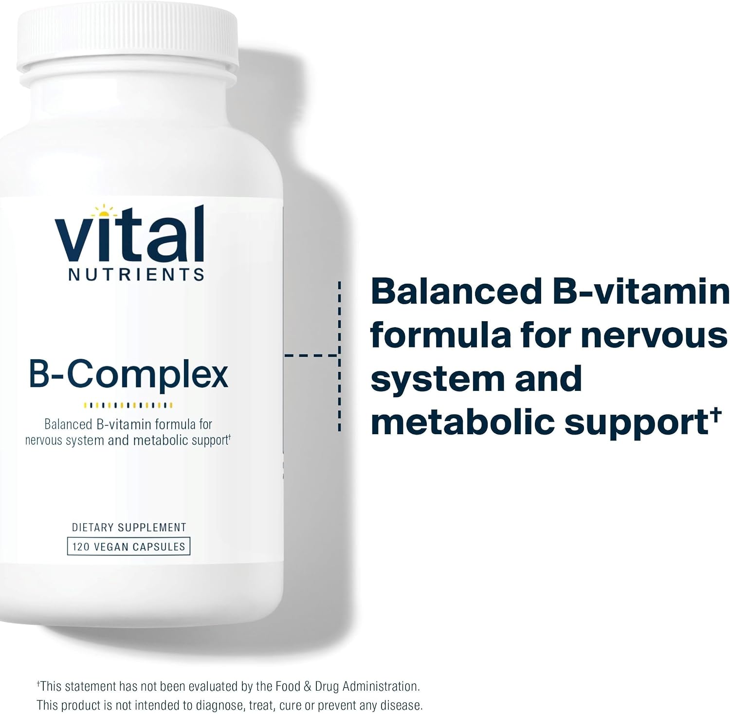 Vital Nutrients Vitamin B-Complex - High Potency Methylated B Vitamins, Vegan, 120 Capsules