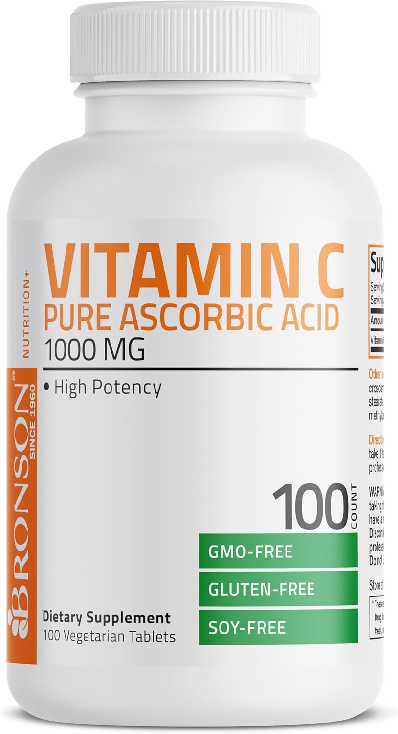 Bronson Vitamin C 1000 mg Premium Non-GMO Ascorbic Acid Tablets