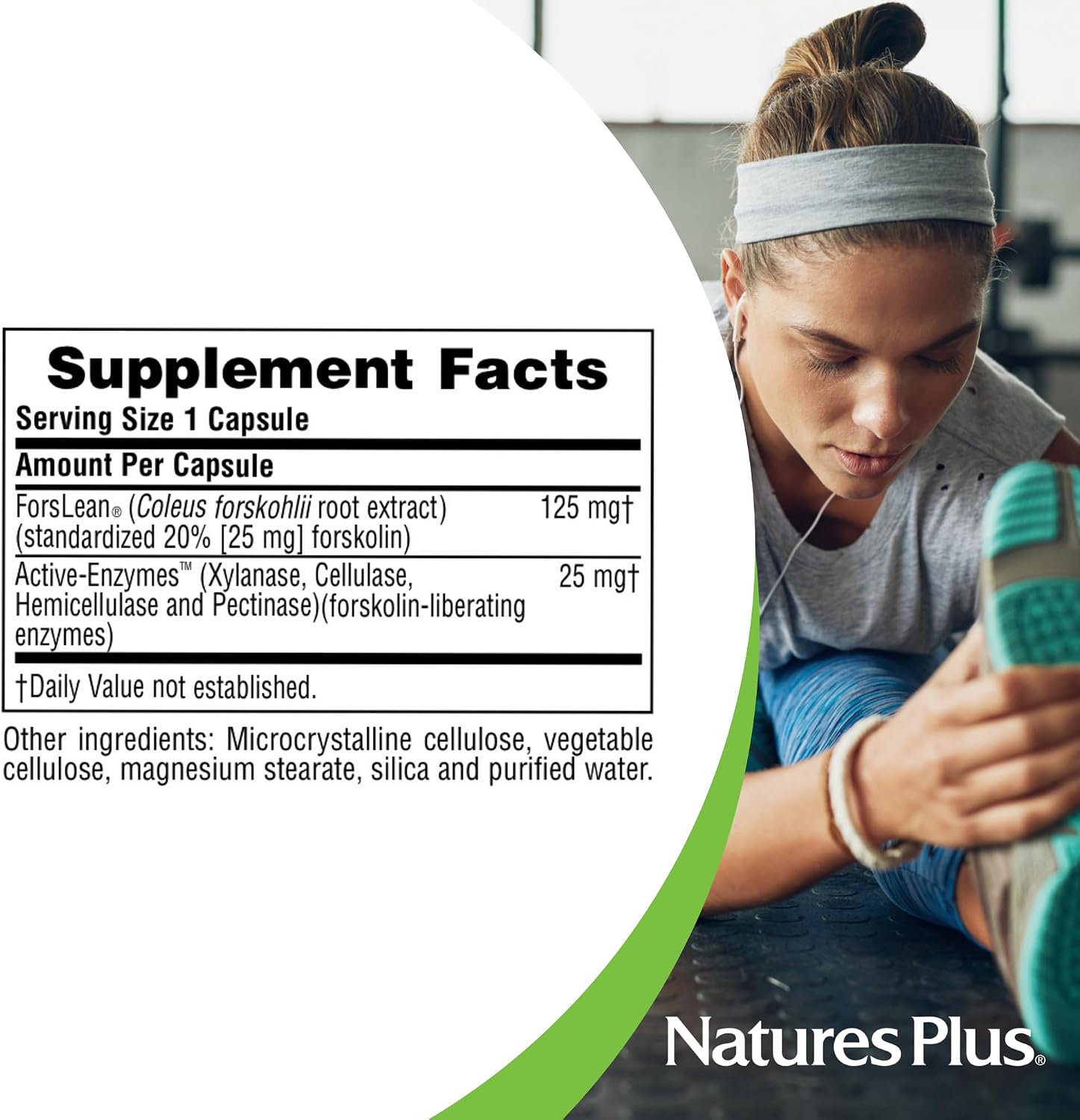 NaturesPlus Herbal Actives Coleus Forskohlii 125 mg – 60 Vegetarian Capsules