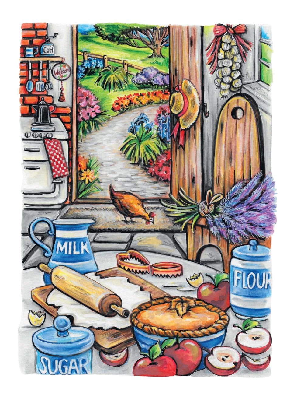 Creative Haven Country Farm Scenes Colouring Book: Relax & Find Your True Colors (Adult Colouring Books: In the Country)