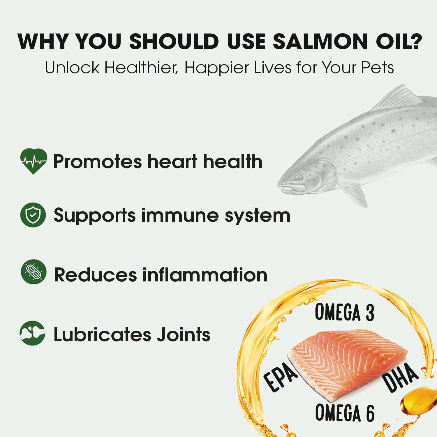 Iceland Pure Salmon Oil for Dogs and Cats – Unscented Pharmaceutical Grade Omega-3 Supplement, 259 mL