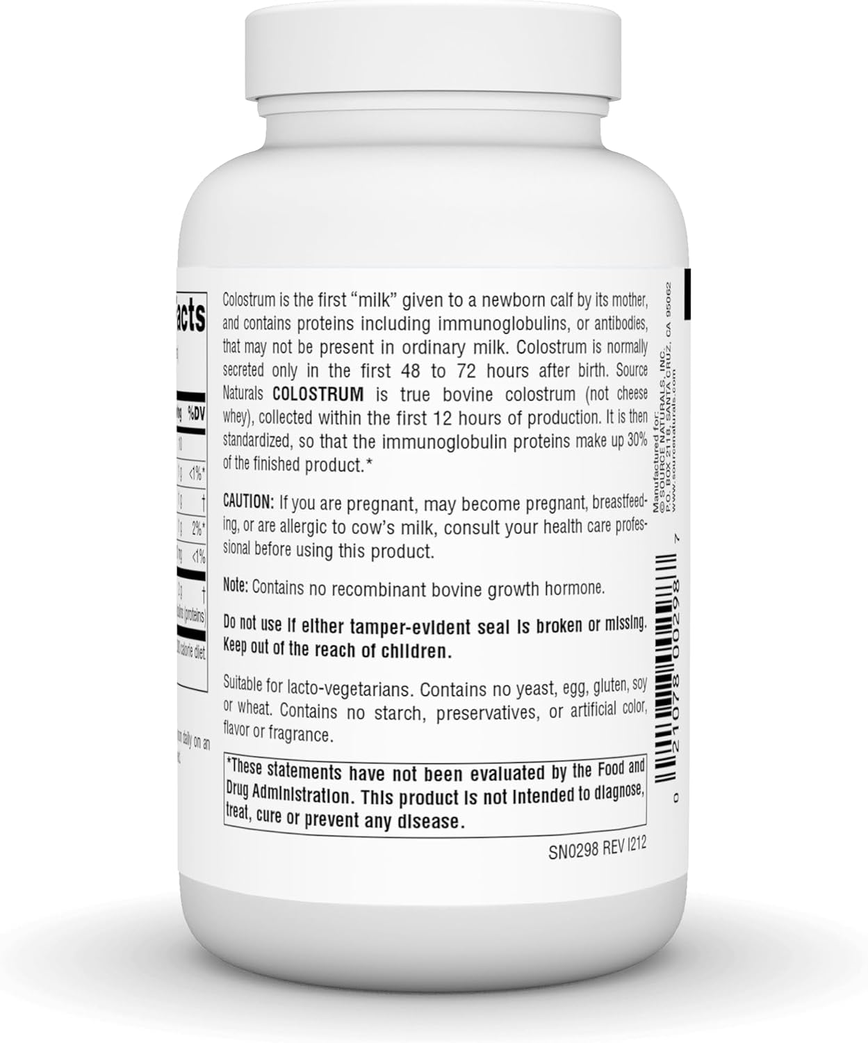 Source Naturals Colostrum – 30% Immunoglobulins, 57 g Powder