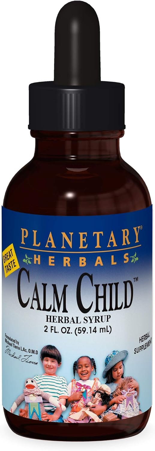 Planetary Herbals Calm Child – Herbal Syrup for Calm, Focussed Attention – 2 fl oz (60 ml)