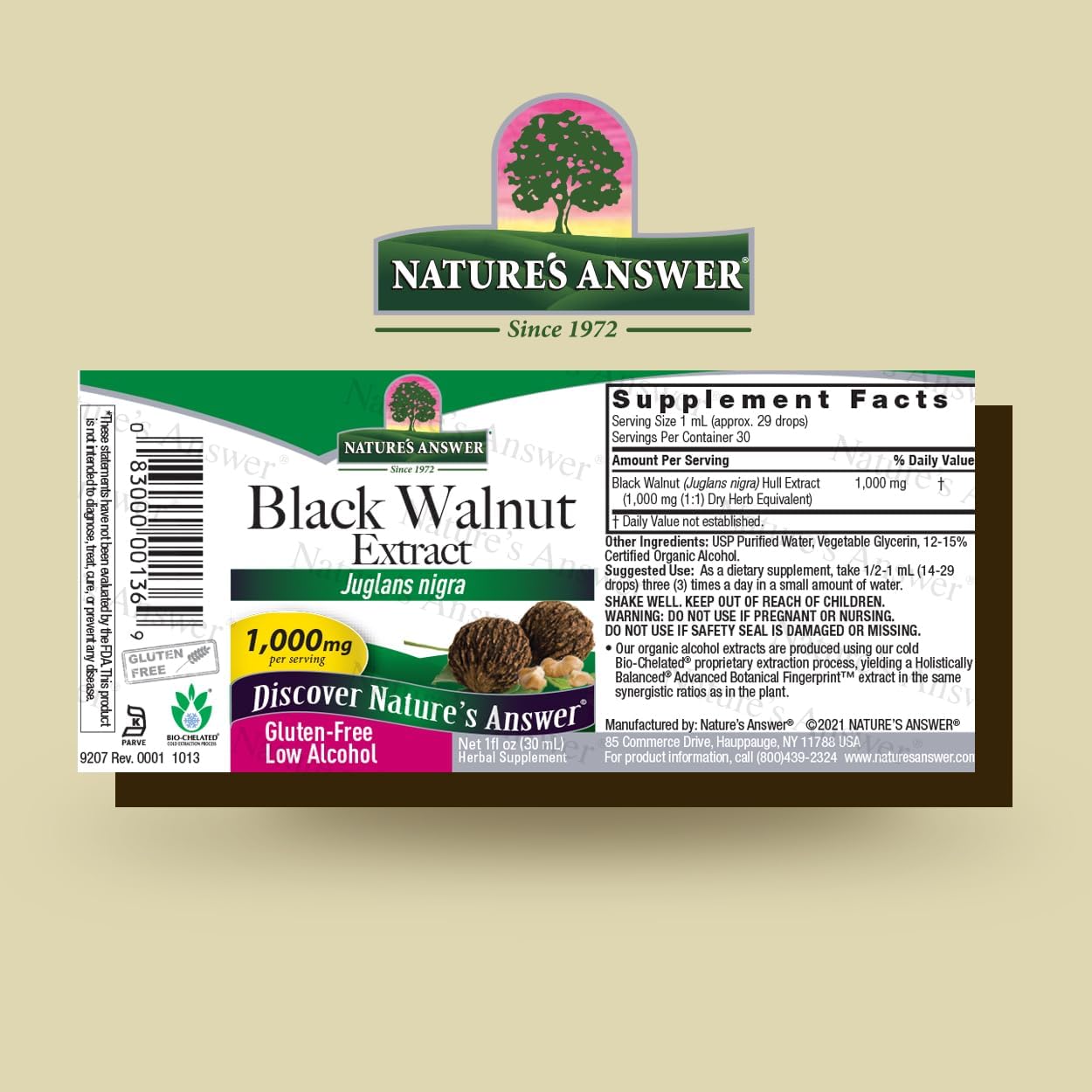 Nature's Answer Black Walnut Extract with Organic Alcohol, 30 mL