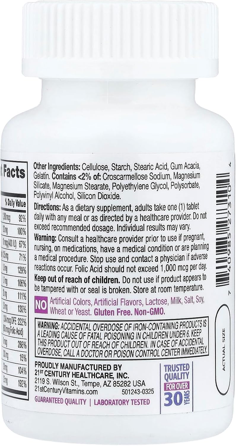 21st Century Prenatal Multivitamin Tablets, 60 Count
