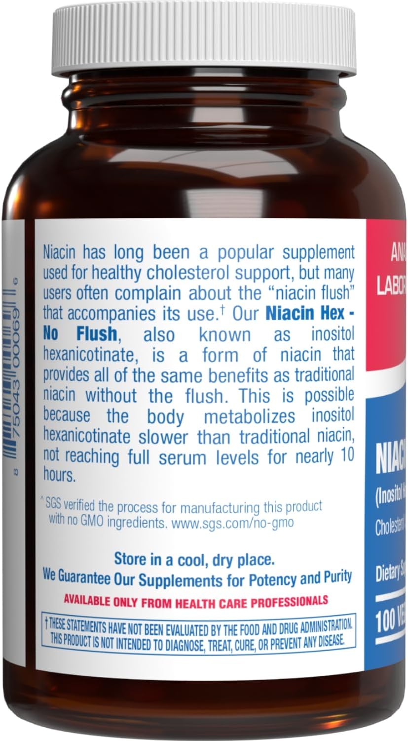 High Absorption Vitamin B3 Niacin (Flush-Free) – Clinical Formula – 100 Servings