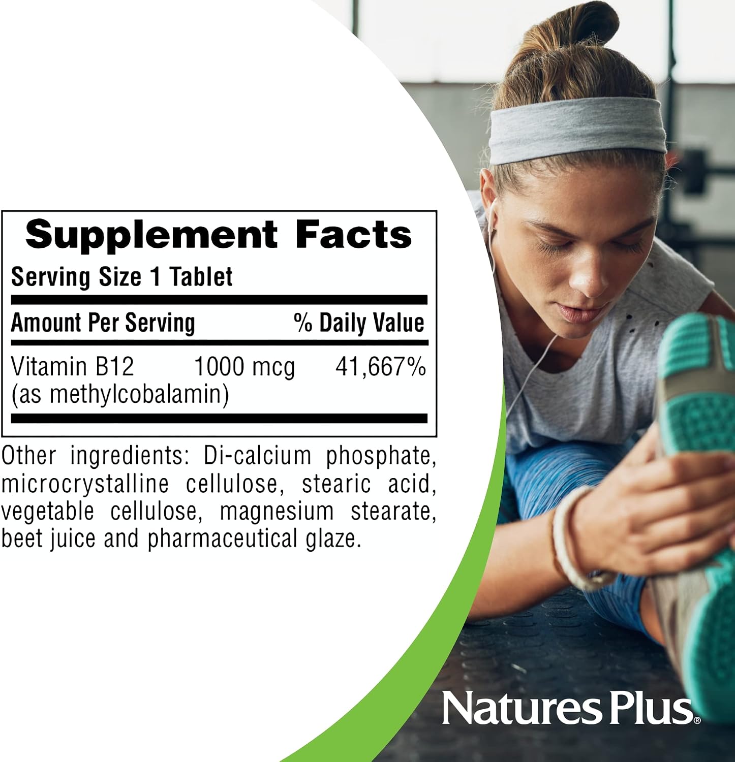 Nature's Plus Vitamin B12 1000 mcg - 90 Tablets - Methylcobalamin - Energy Support