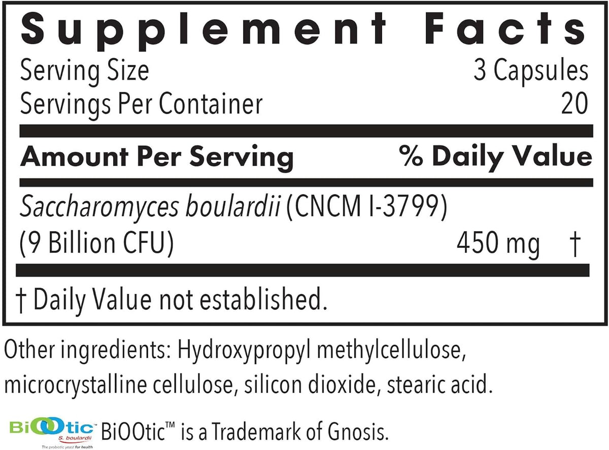 ARG Essential-Biotic Saccharomyces Boulardii - 9 Billion CFU Probiotic - 60 Capsules - görsel 3