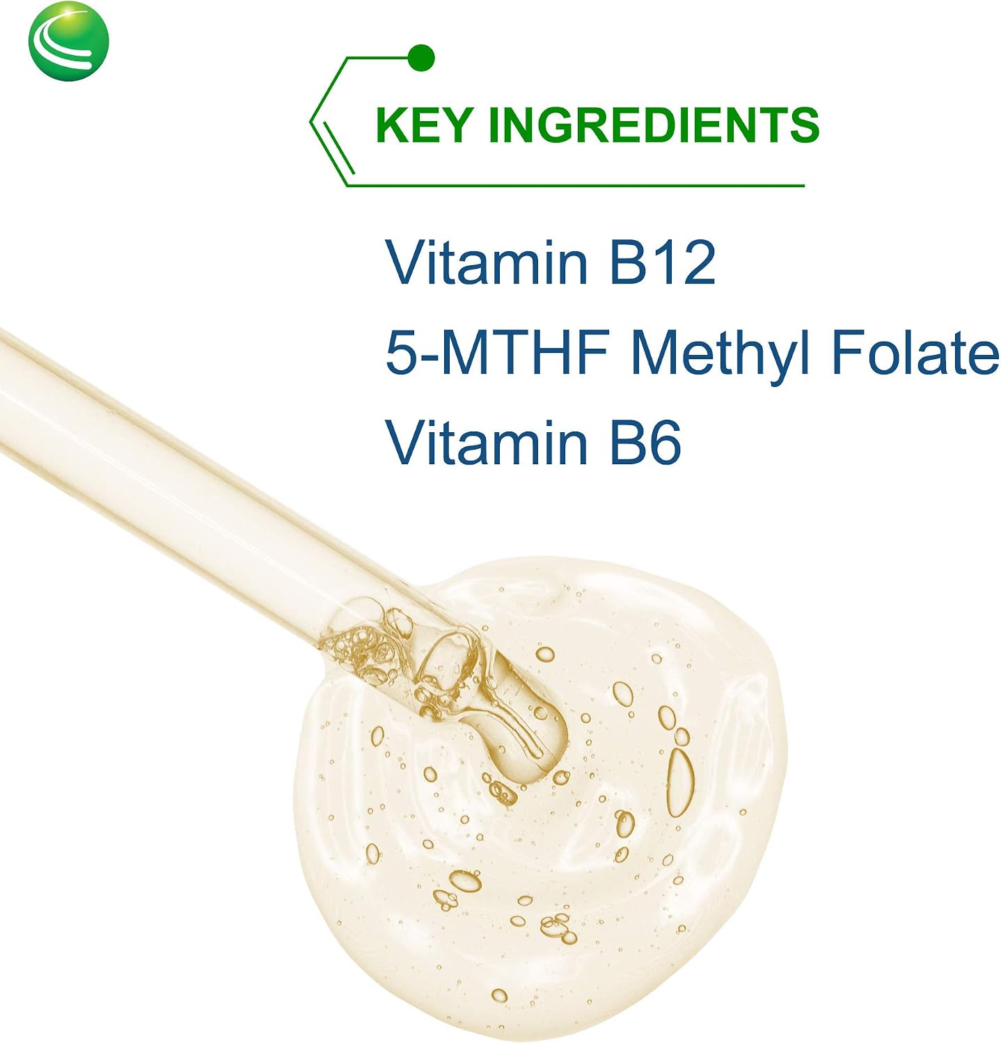 Nutra BioGenesis Methyl Factors - Vitamin B12 Drops with Methylfolate, Sublingual Liquid, Sugar-Free Cherry Flavour, 60 mL