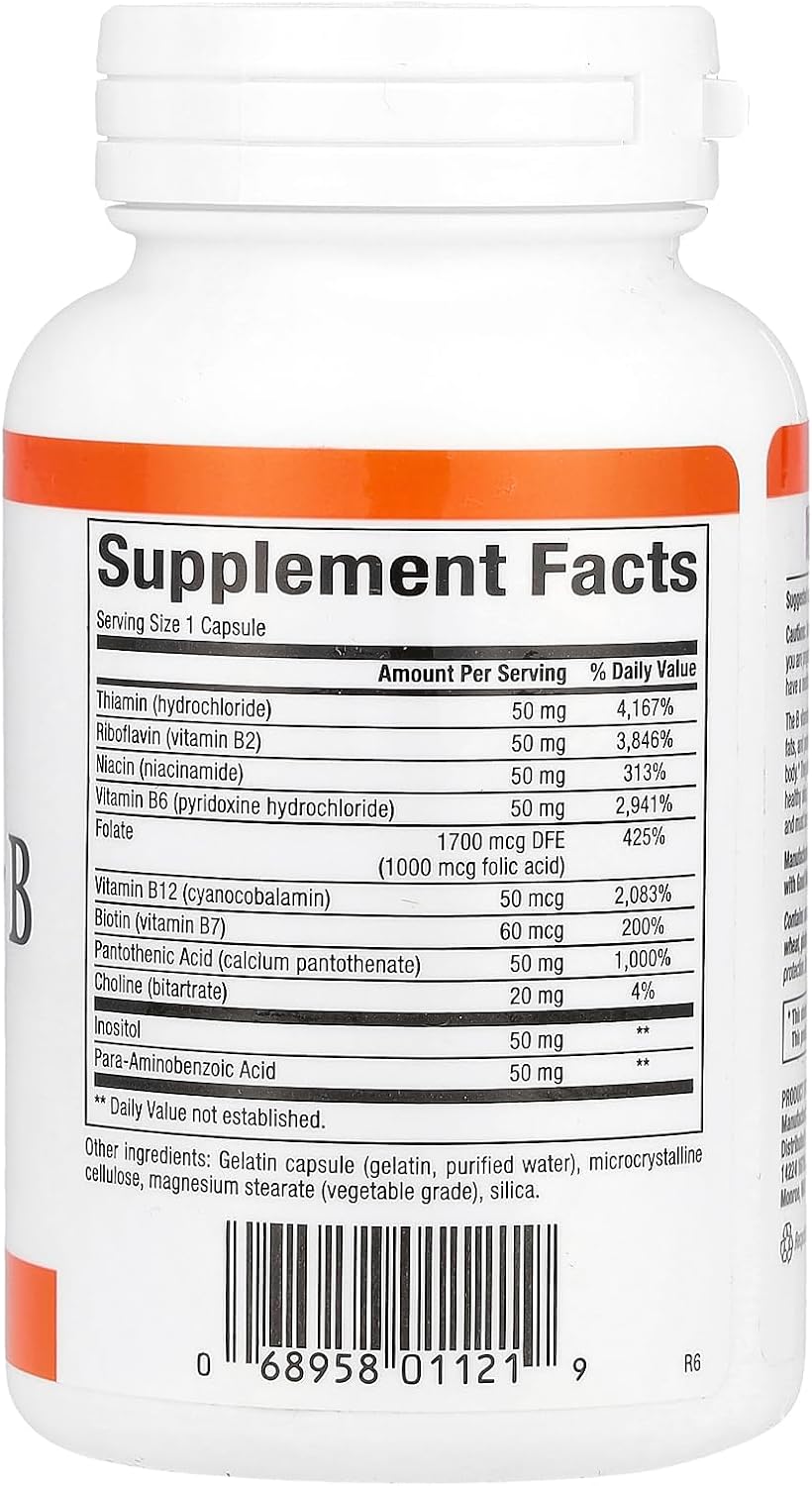 Natural Factors Hi Potency B Complex, 90 Capsules