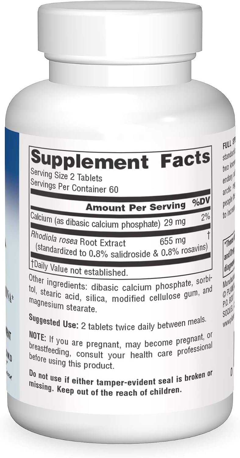 Planetary Herbals Rhodiola Rosea Extract Full Spectrum 327 mg - Adaptogen for Physical and Mental Stamina, 120 Tablets