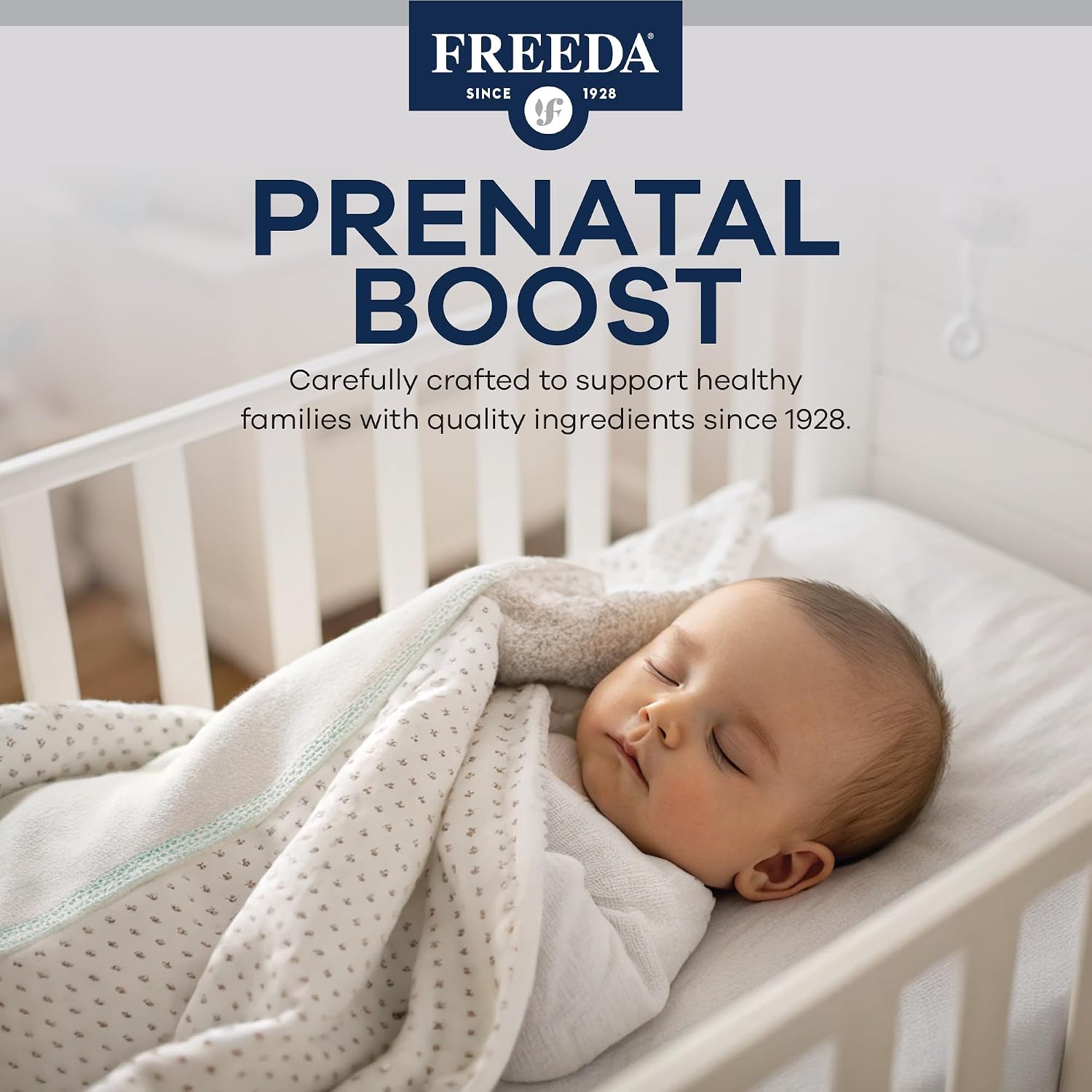 FREEDA Mini Prenatal Vitamin - Tiny Easy-to-Swallow Prenatal Multivitamin with Iron, Folic Acid, Vitamin D - Kosher, Vegan, 120 Tablets
