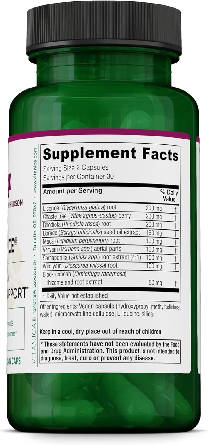 Vitanica FemRebalance, Women's Hormone Balance Support, Vegan, 60 Capsules