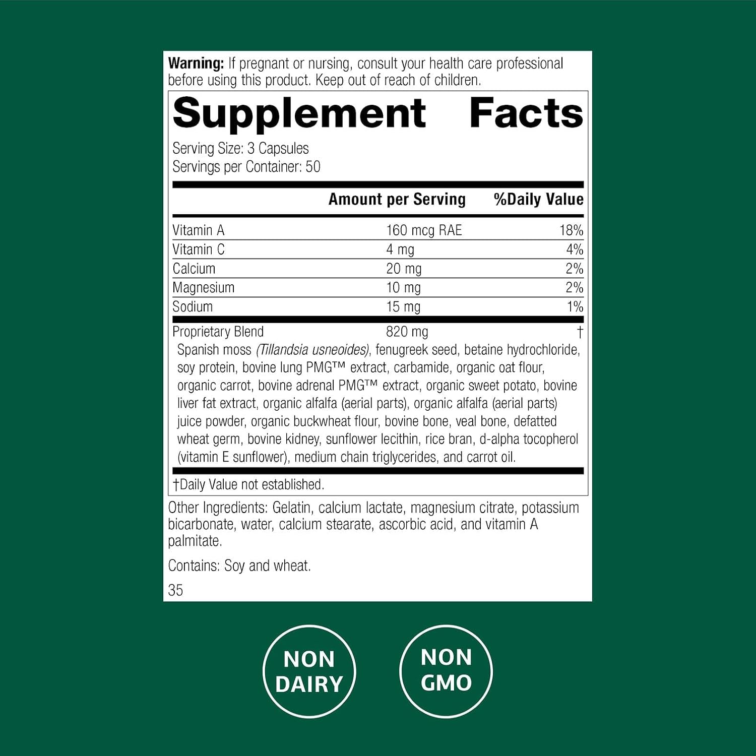 Standard Process Allerplex - Respiratory Health Supplement with Vitamin A & Pneumotrophin PMG - 150 Capsules