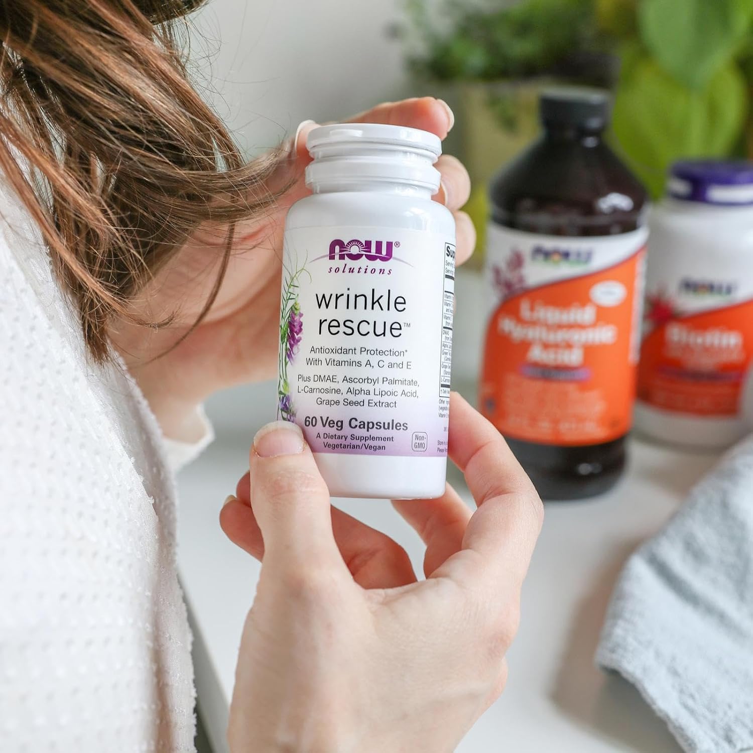 NOW Foods Solutions Wrinkle Rescue Capsules – Targeted Blend with Vitamins A, C and E