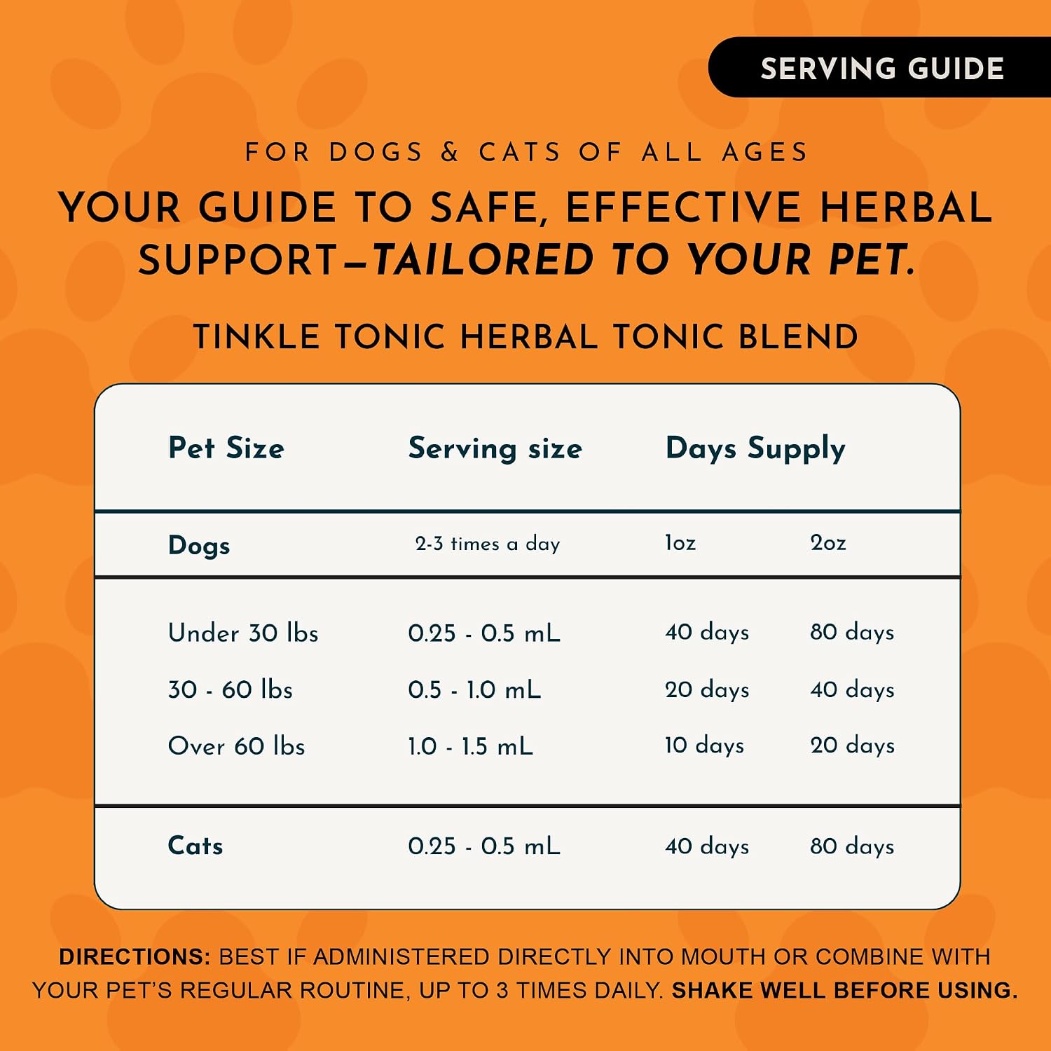 Animal Essentials Tinkle Tonic - Dog & Cat Urinary Tract Support, Kidney Supplement, Supports Urinary Tract, Bladder Health for Pets, with Marshmallow - 30 ml