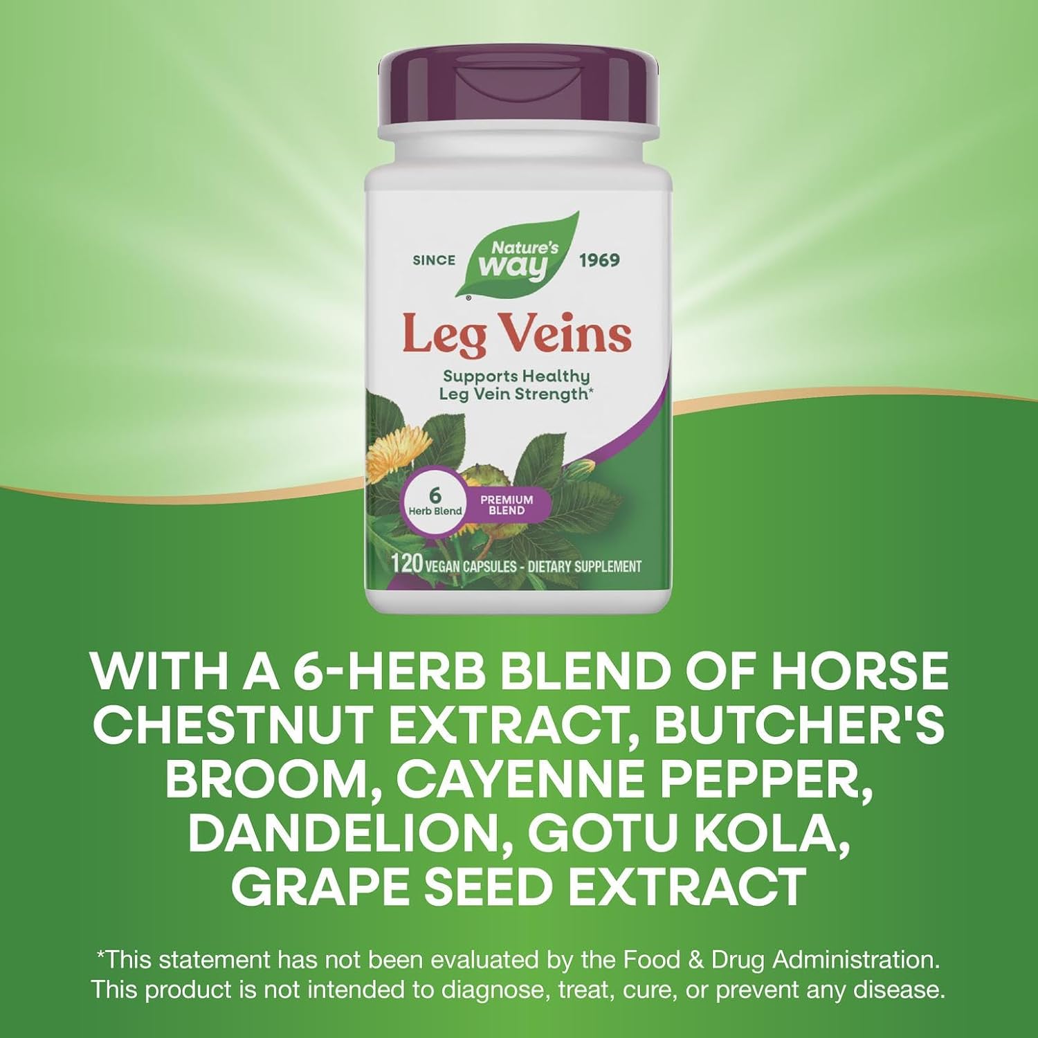 Nature's Way Leg Veins Premium Blend – 120 Capsules