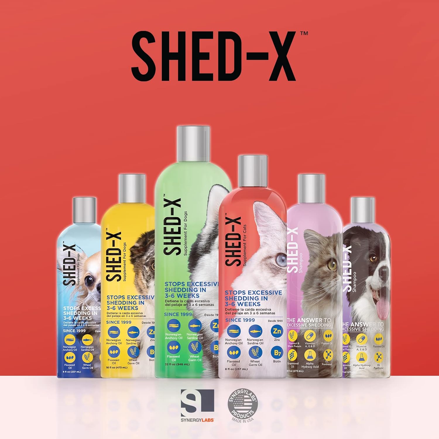 Shed-X Liquid Cat Supplement – 236 mL – All-Natural Shed Defender with Essential Fatty Acids