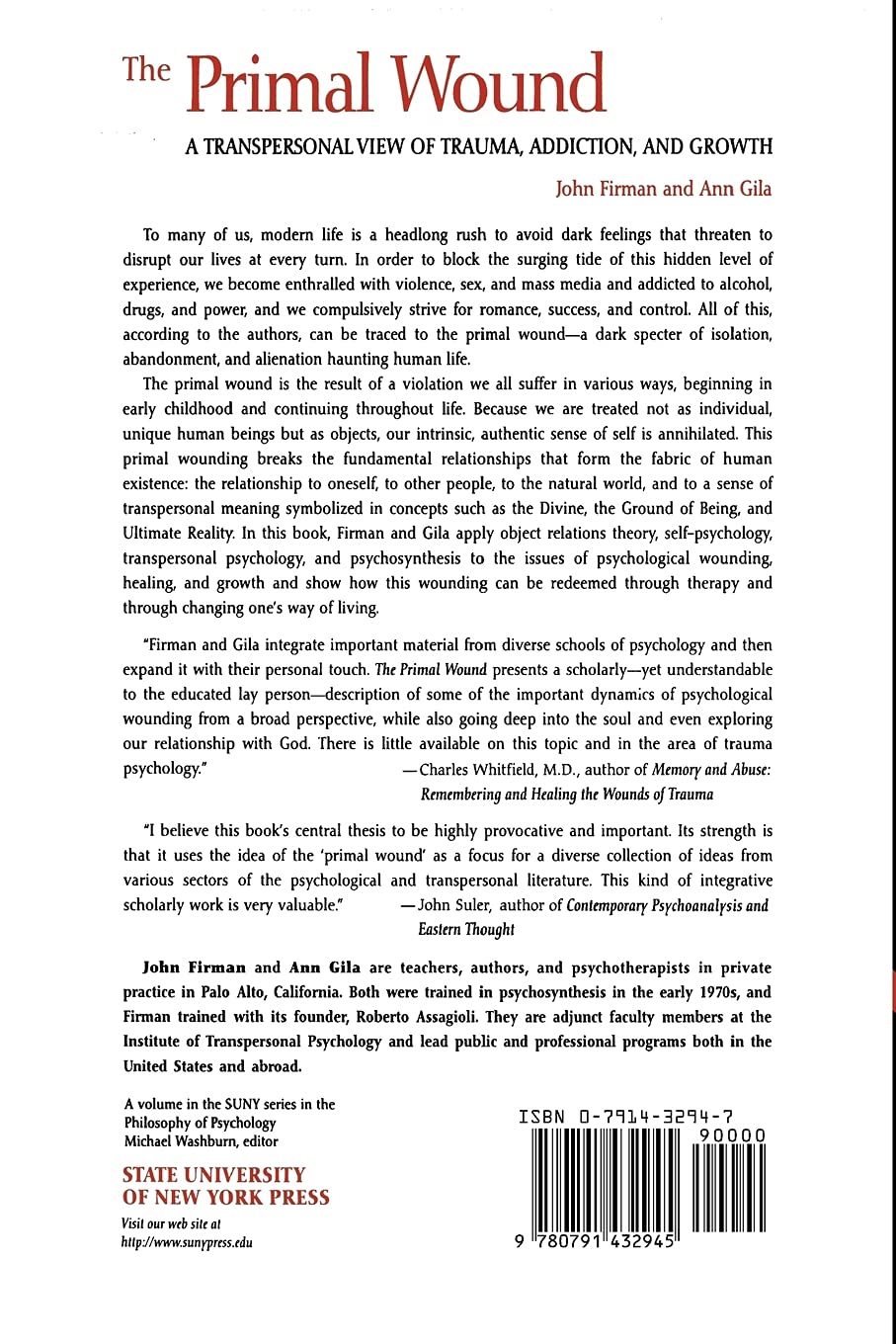 The Primal Wound: A Transpersonal View of Trauma, Addiction, and Growth