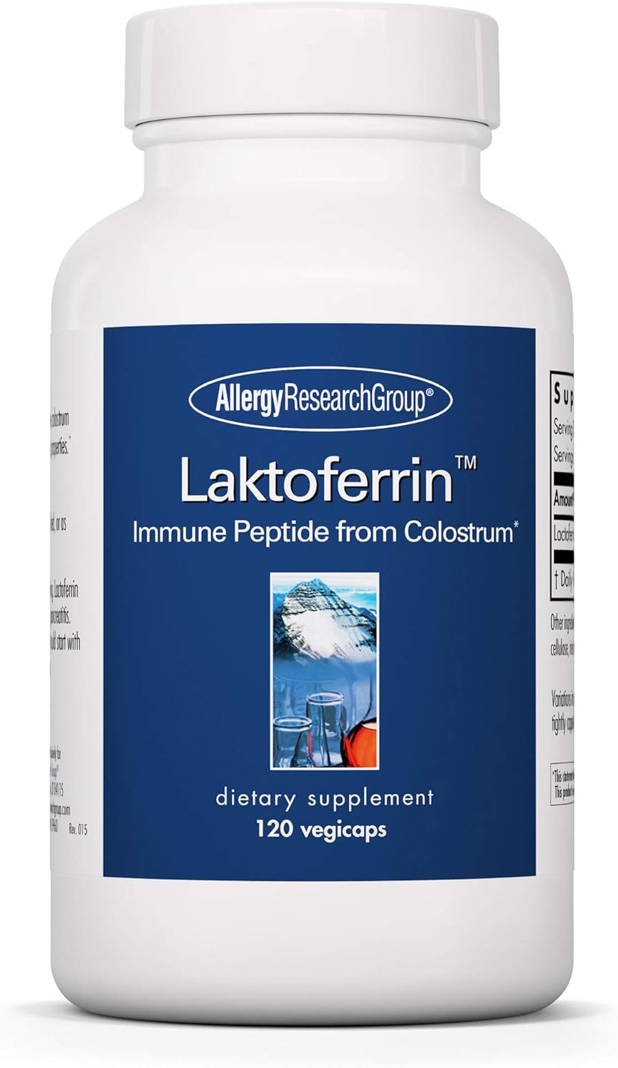 Allergy Research Group ARG Laktoferrin - 350 mg Lactoferrin - Immune System and Gut Health Support - 120 Capsules