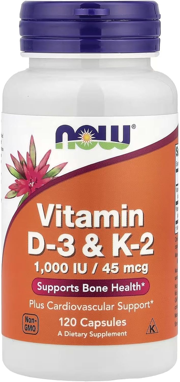 Vitamin D-3 & K-2 120 Veg Caps (Pack of 2)