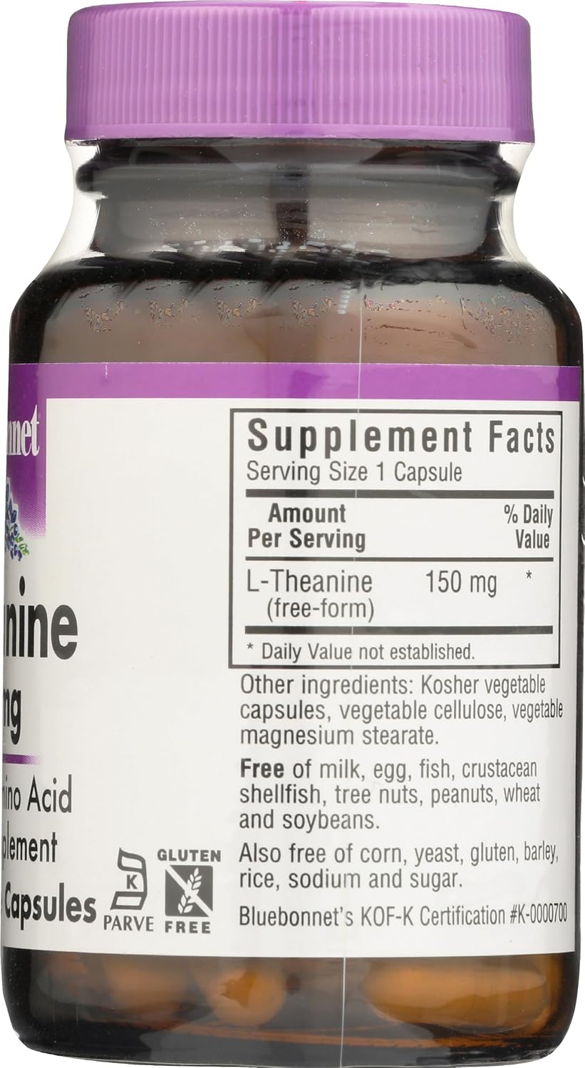Bluebonnet Nutrition L-Theanine 200 mg, 30 Capsules