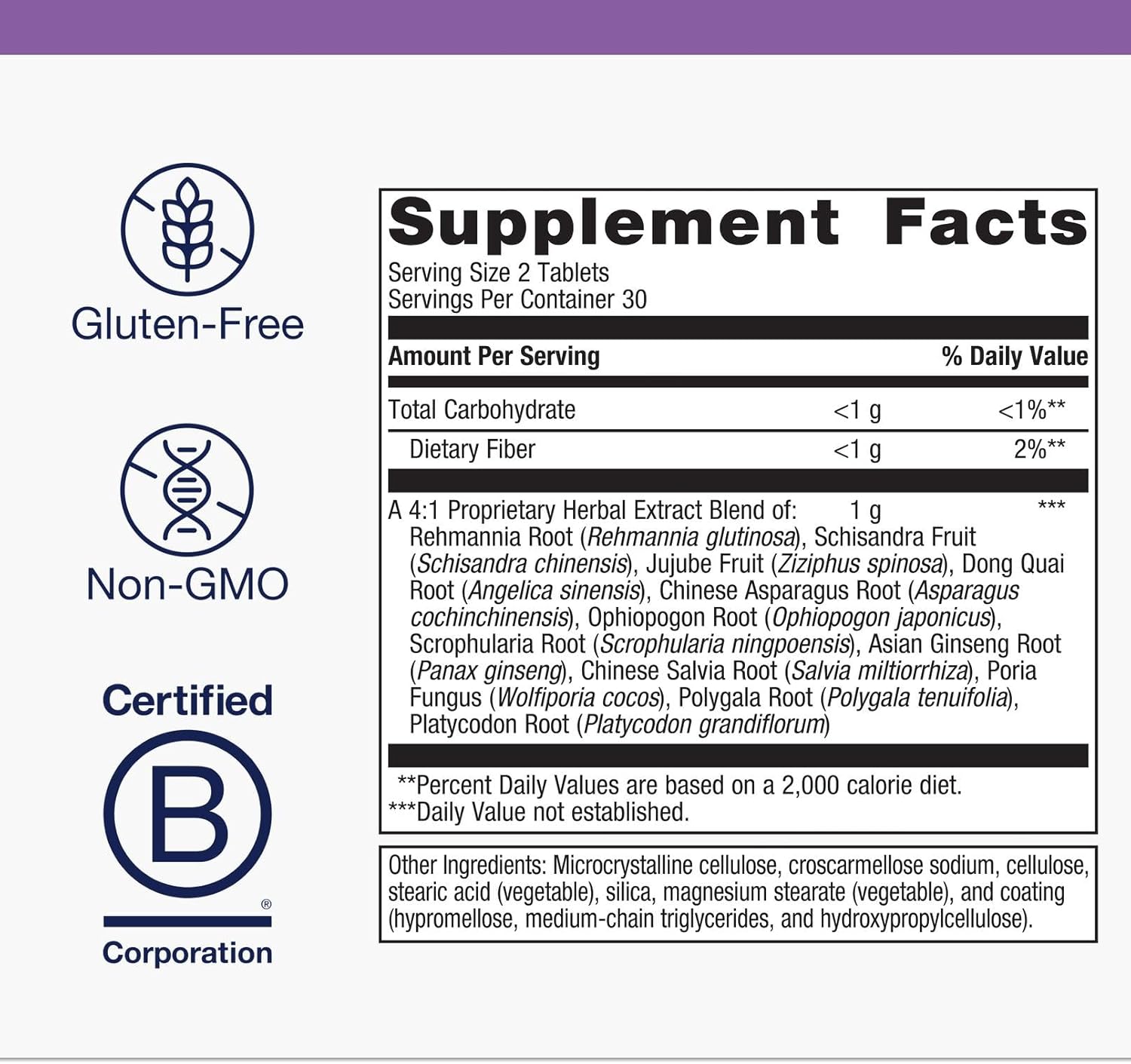 Metagenics Serenagen - Herbal Stress Management with Asian Ginseng & Chinese Herbs - Supports Calm, Focus, Energy & Sleep - Non-GMO, Gluten-Free, Vegetarian - 60 Tablets