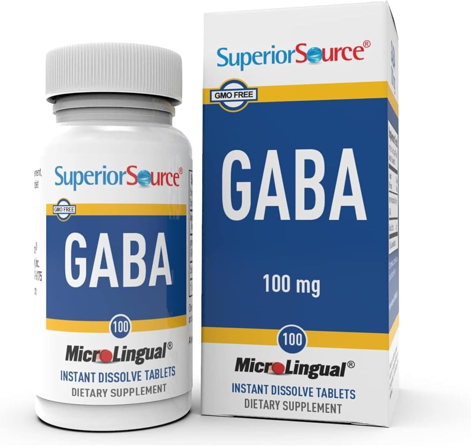 Superior Source GABA 100 mg Sublingual Tablets - Brain & Nervous System Support