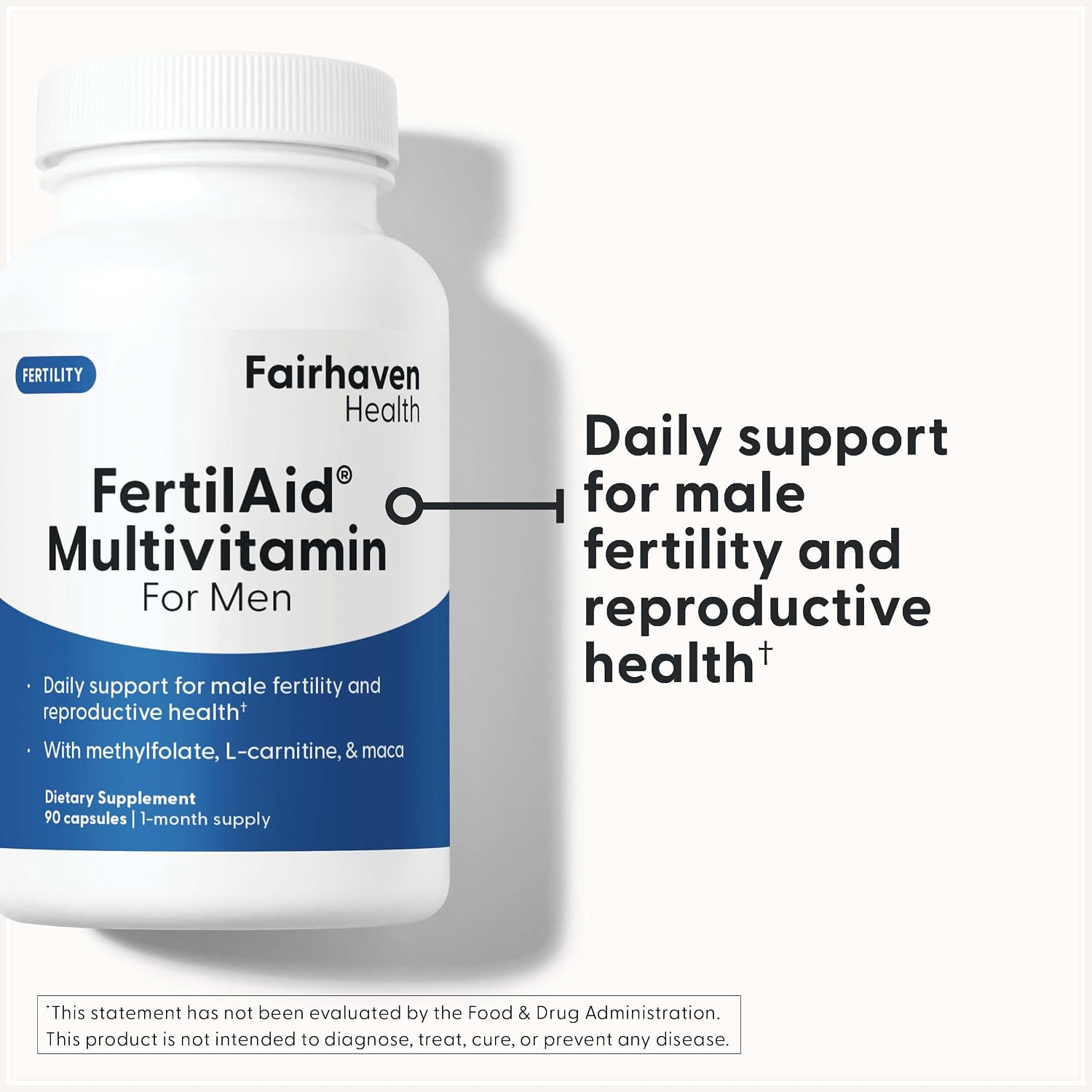 Fairhaven Health FertilAid for Men - Male Fertility Supplement (Two-Month Supply)