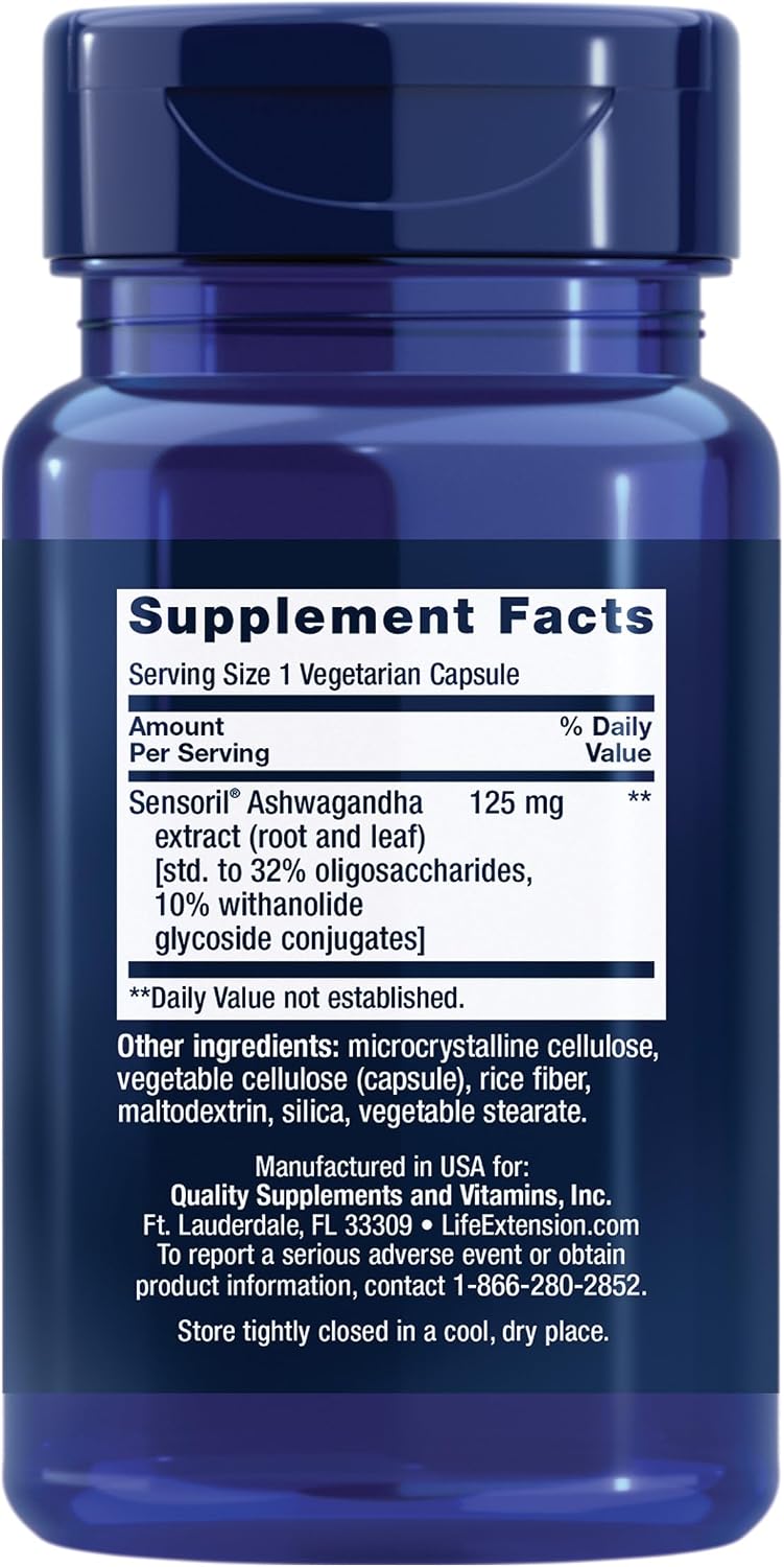Life Extension Optimised Ashwagandha - Stress Management Supplement