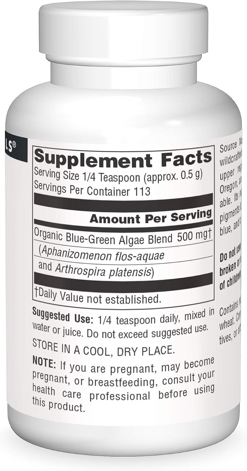 Source Naturals Blue-Green Algae from Klamath Lake – 2 oz Powder