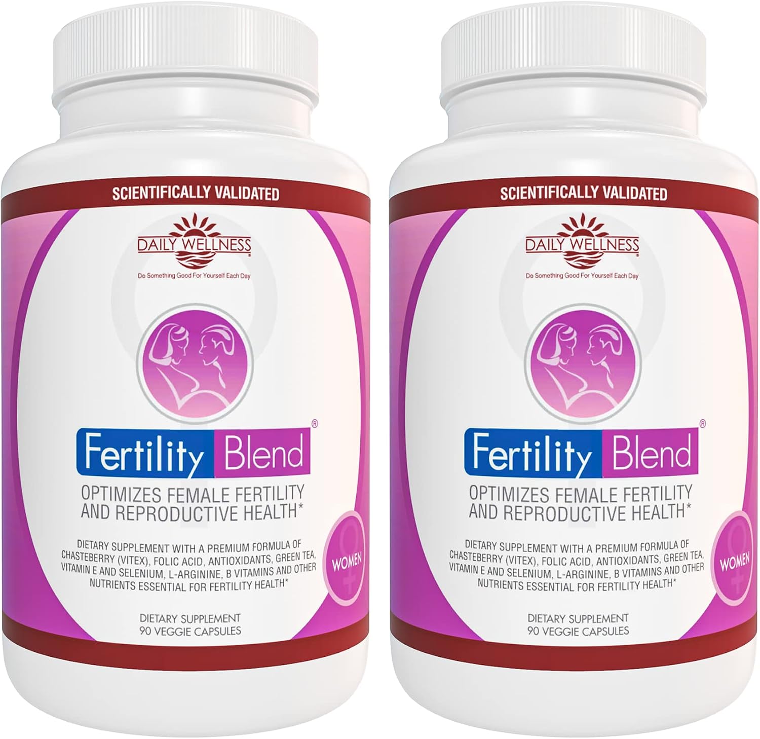 Fertility Blend Daily Wellness for Women – Women's Multivitamin Supplement – 2 Pack (180 Capsules)