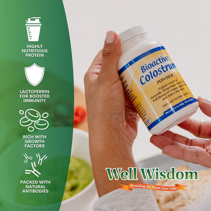 Bioactive Colostrum Well Wisdom – Grass-Fed Bovine Colostrum Powder, 60 g