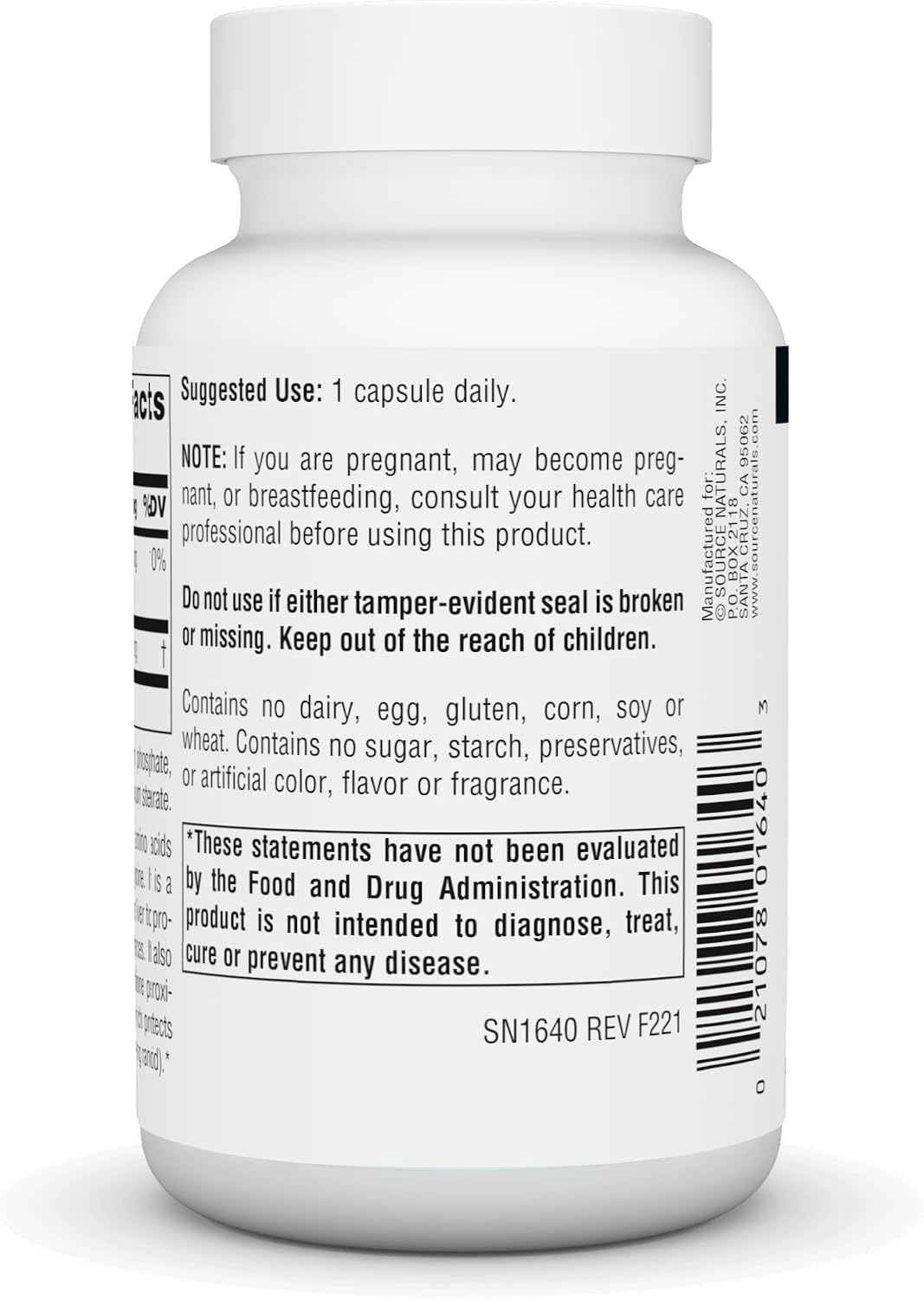Source Naturals Glutathione, Liver Support Supplement, 250 mg - 60 Capsules