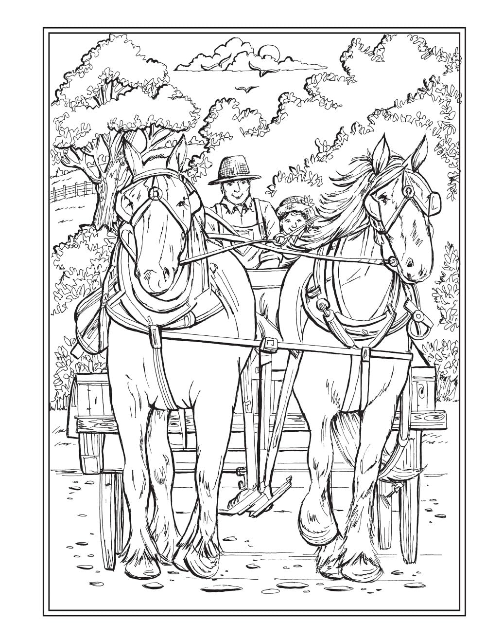 Creative Haven Country Charm Colouring Book: An Adult Colouring Book with Country Scenes and Animals