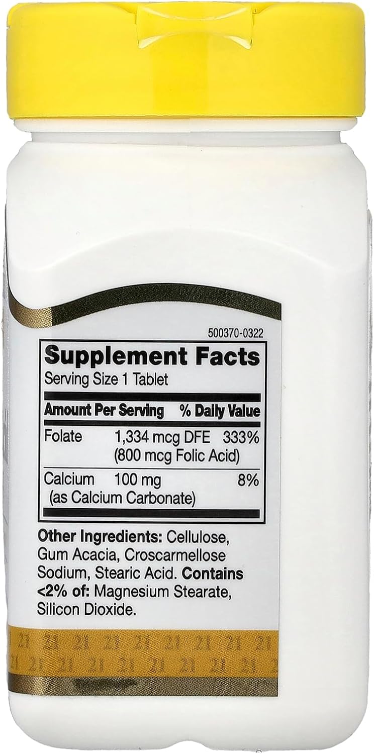 21st Century 800 mcg Folic Acid Tablets - görsel 2