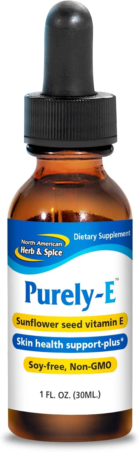 NORTH AMERICAN HERB & SPICE Purely-E Vitamin E Complex - 30 mL - Soy-Free, Non-GMO