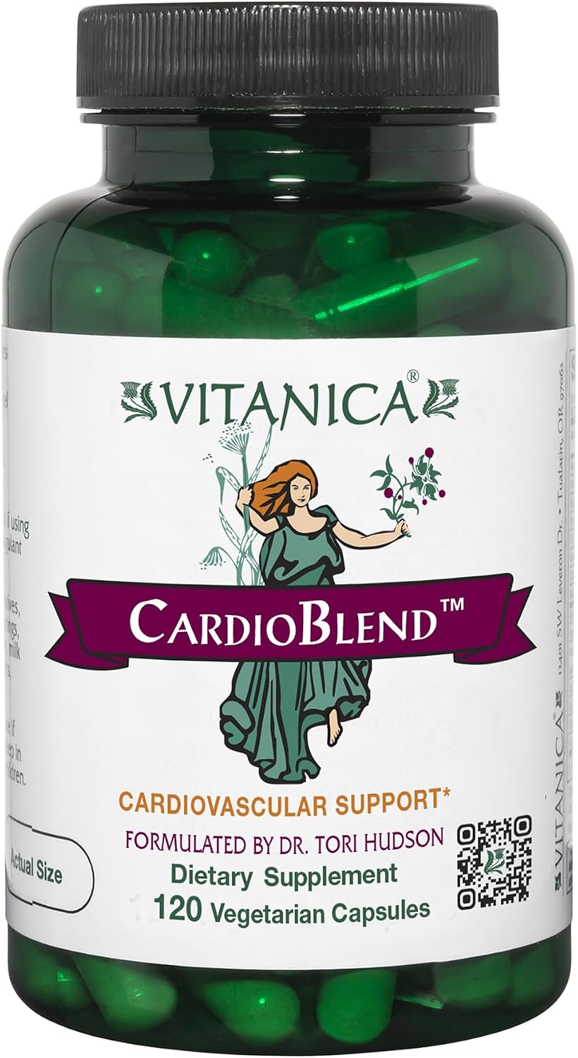 Vitanica CardioBlend, Cardiovascular Support, Vegan, 120 Capsules