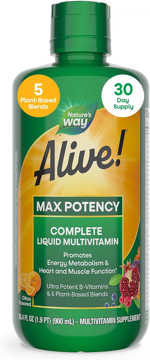 Nature's Way Alive! Max Potency Complete Liquid Multivitamin, 900 mL