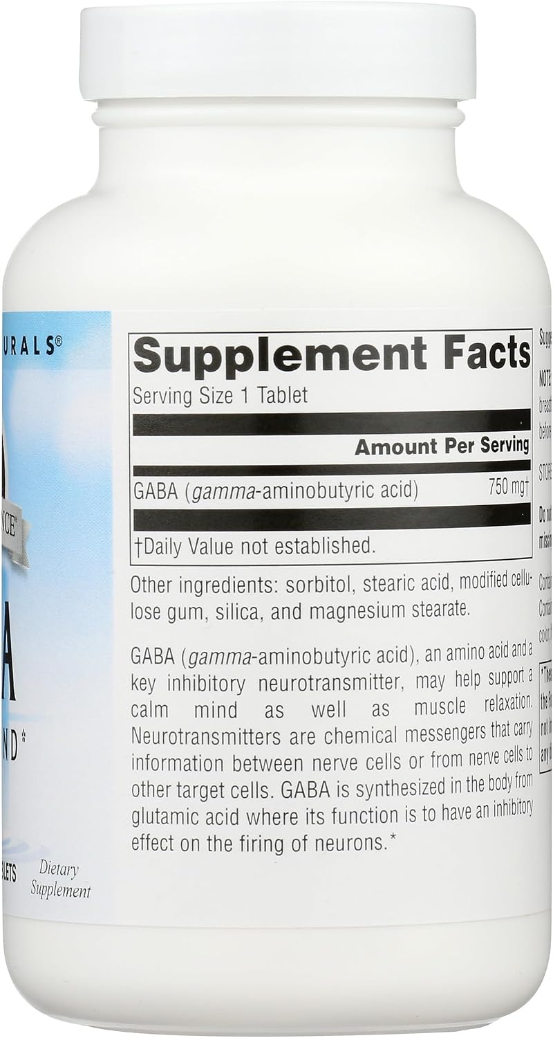 Source Naturals Serene Science GABA 750 mg – Calm Mind Support, 90 Tablets