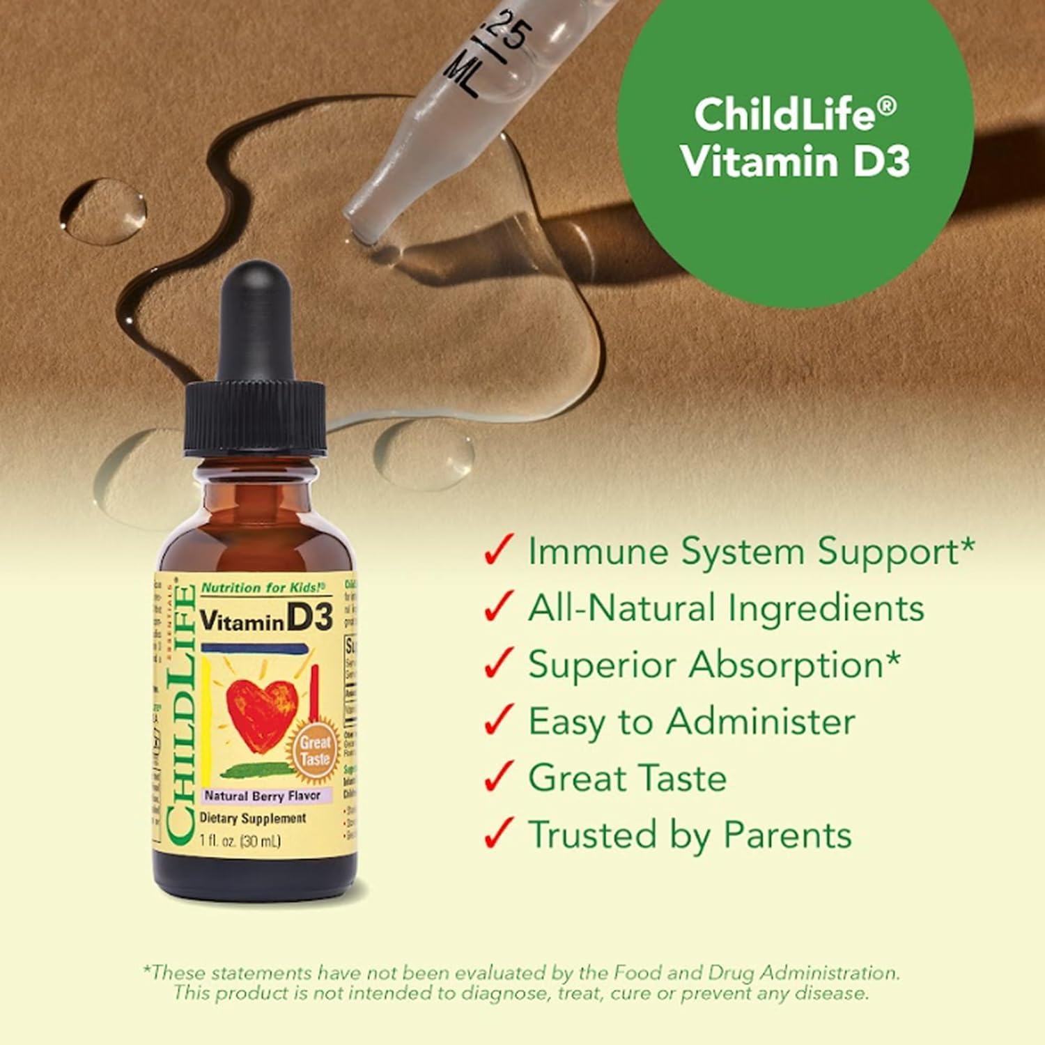 ChildLife Essentials Vitamin D3 Mixed Berry 30 mL