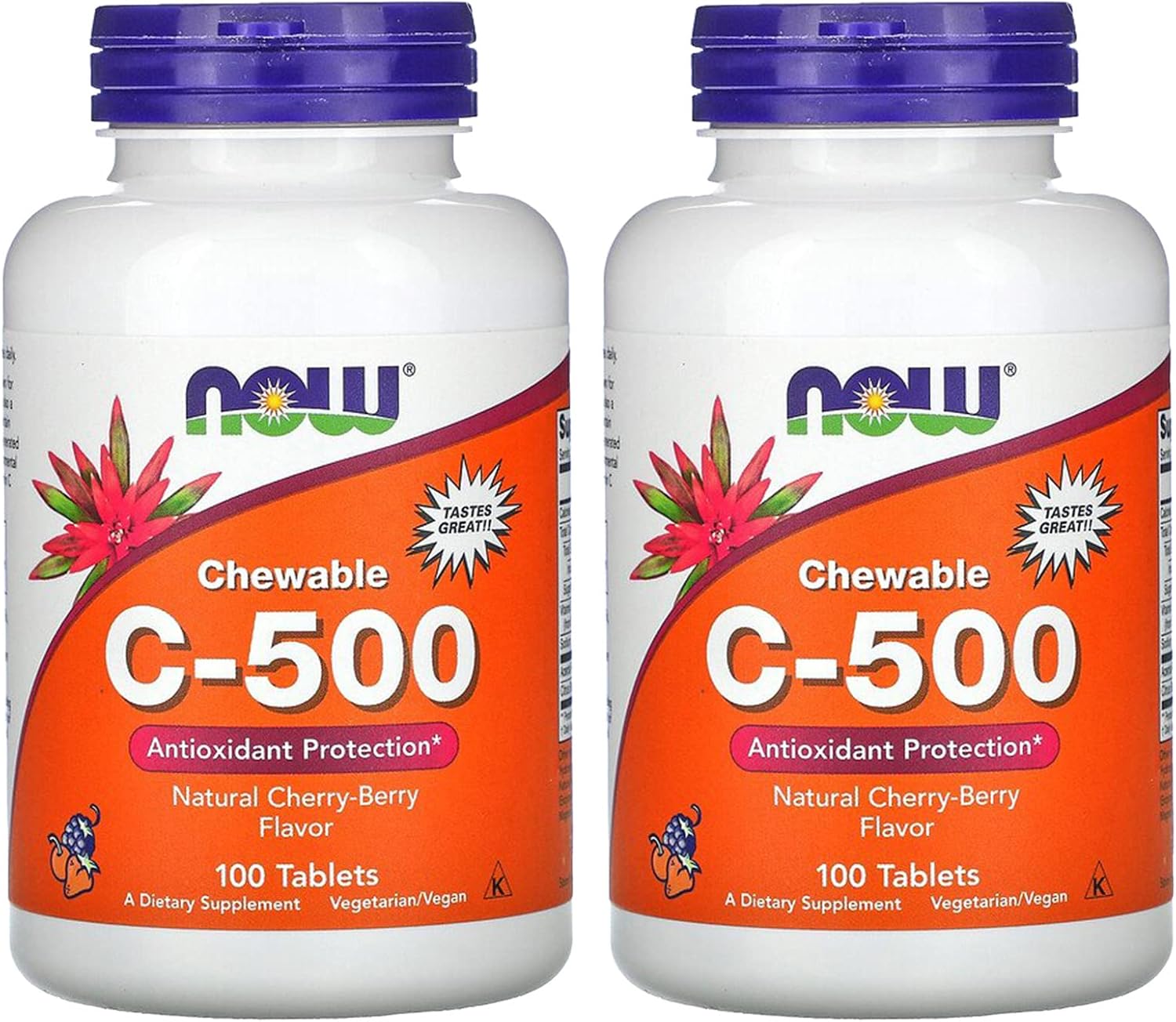 NOW Foods Chewable C-500, Cherry-Berry Flavour
