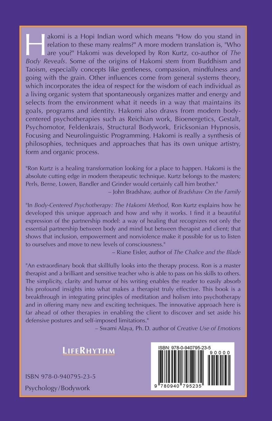 Body-Centred Psychotherapy: The Hakomi Method