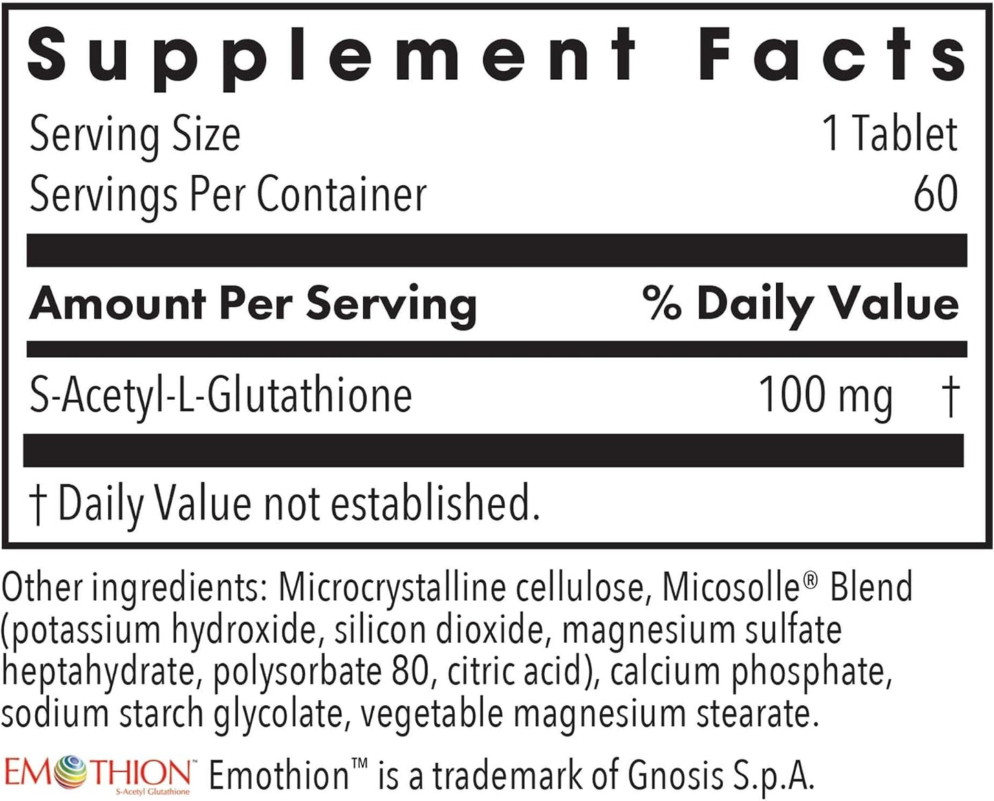 ARG Acetyl-Glutathione 100 mg - 60 Tablets - görsel 2