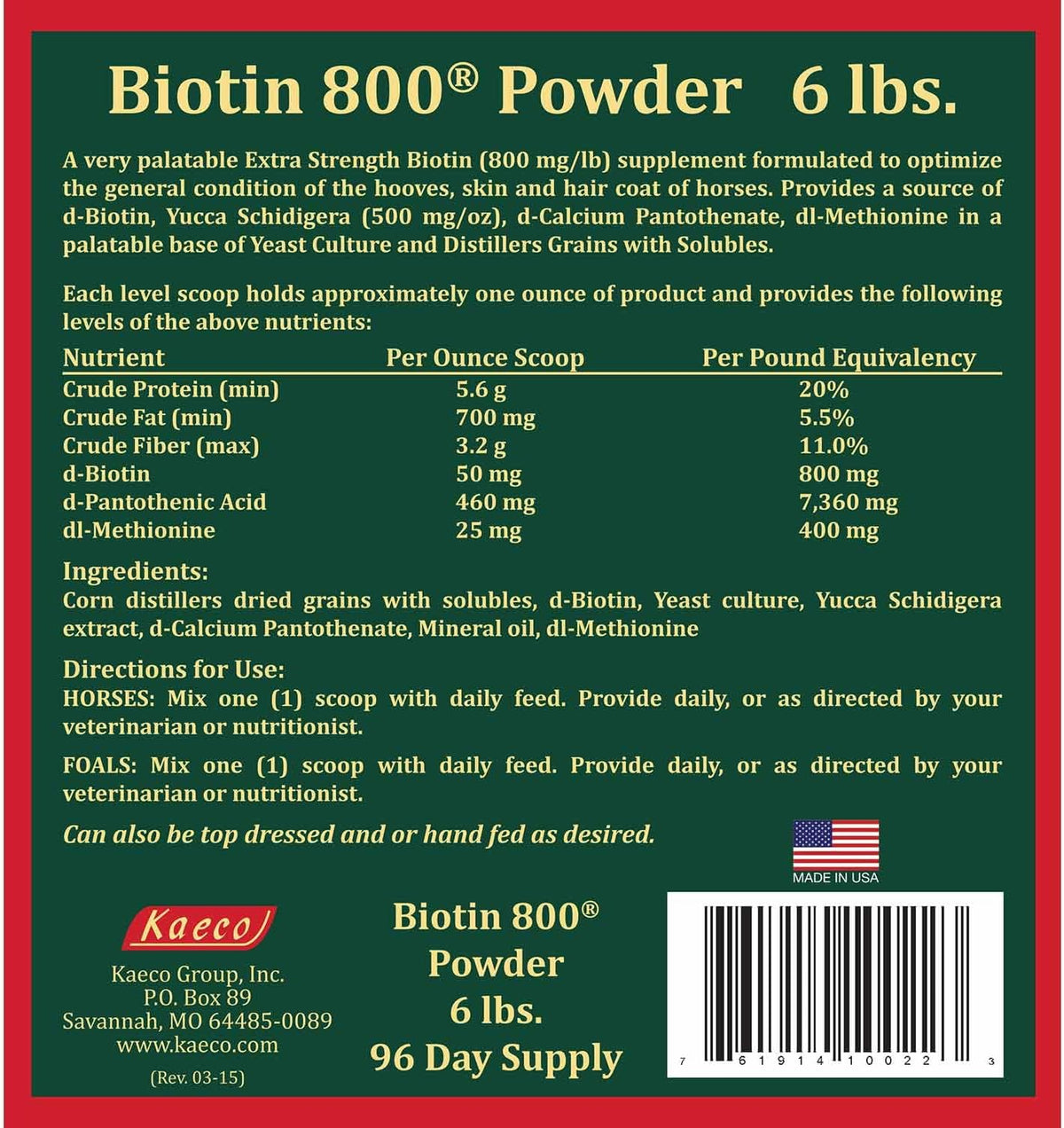 Biotin 800 Powder, 2.72 kg - görsel 6