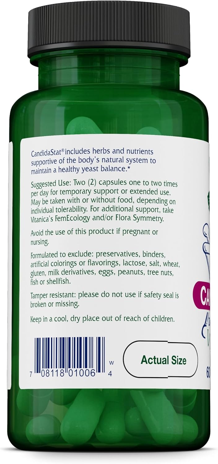 Vitanica Candidastat – Balanced Support – Vegan, 60 Capsules