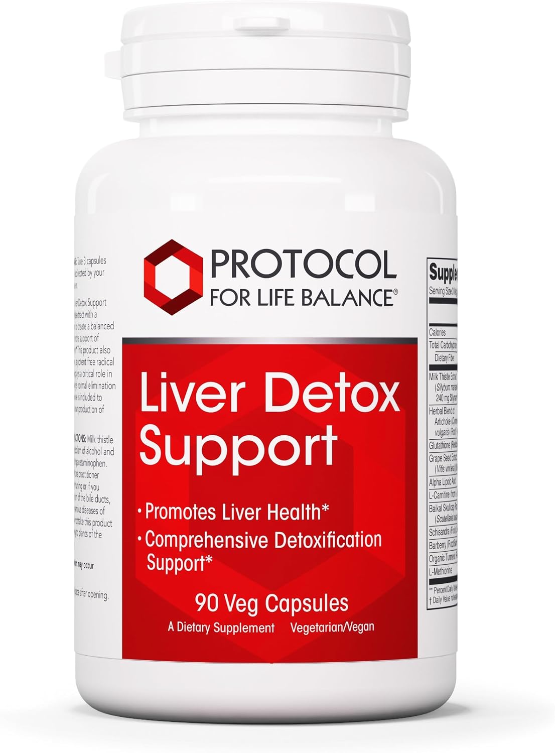 PROTOCOL FOR LIFE BALANCE Liver Detox Support – Milk Thistle & Glutathione – 90 Veg Capsules