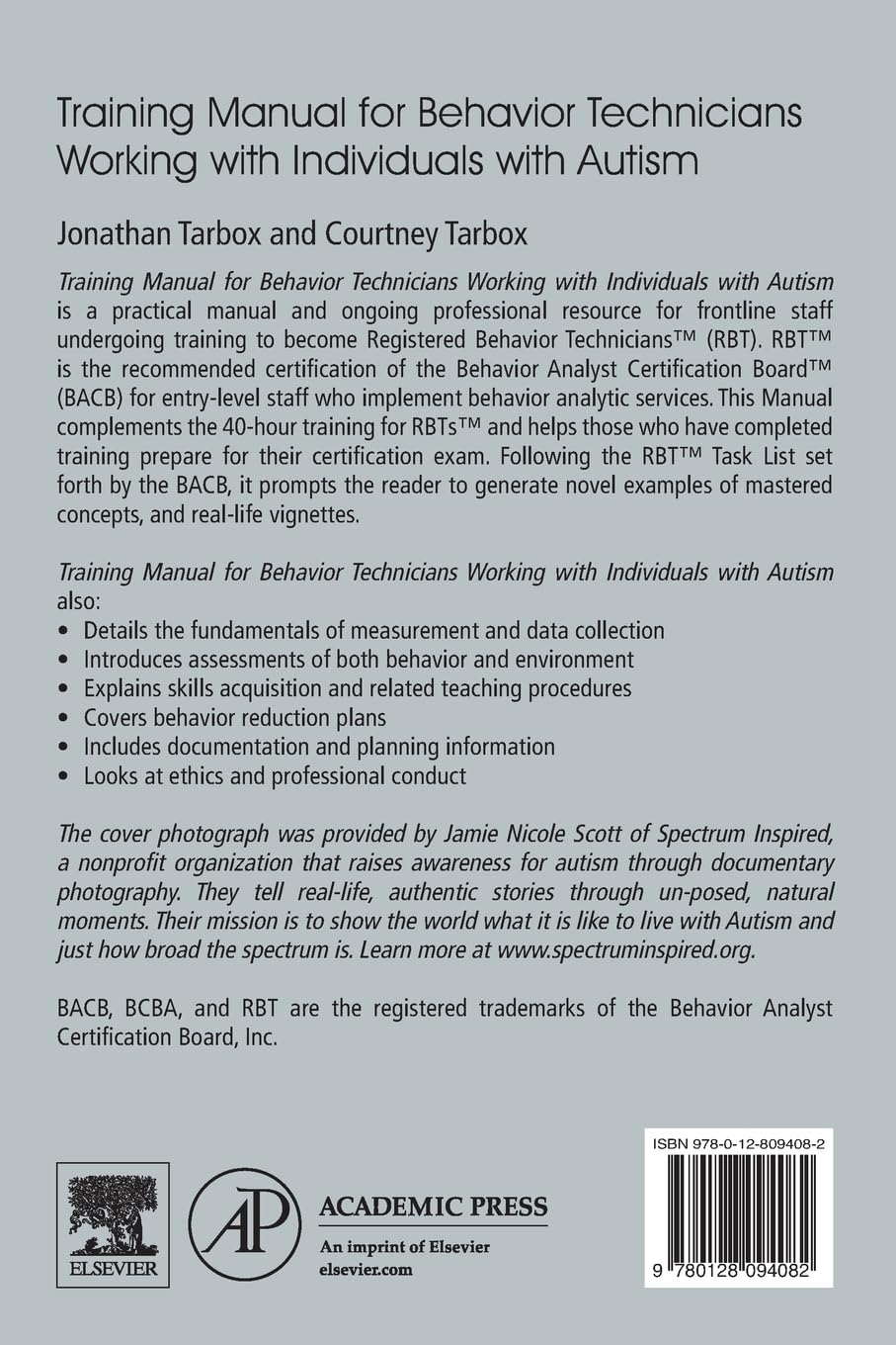 Training Manual for Behaviour Technicians Working with Individuals with Autism