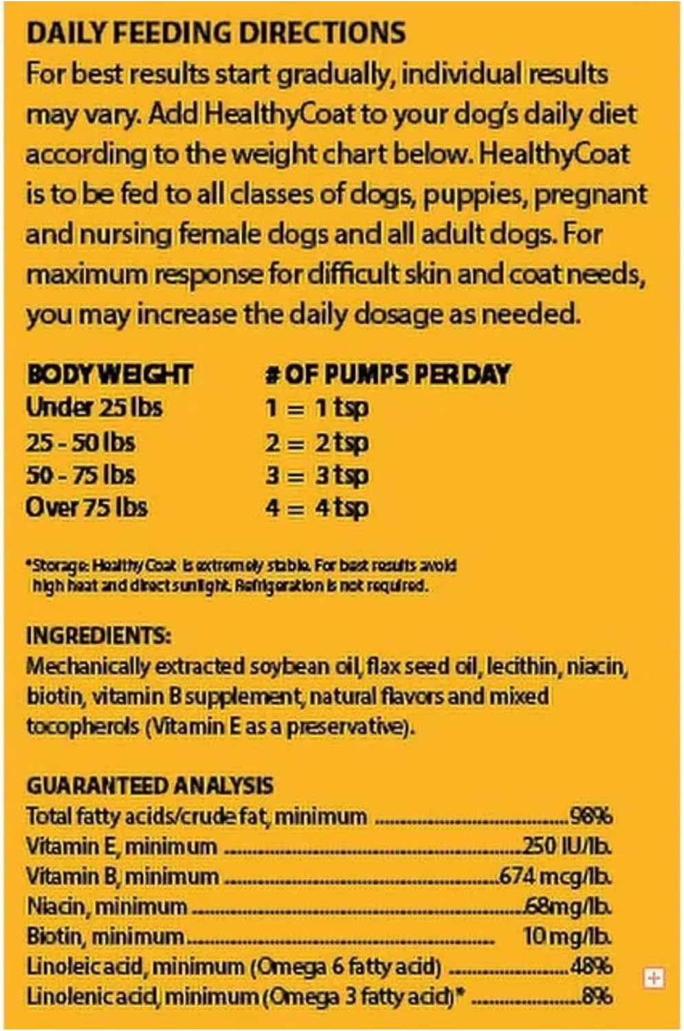 HealthyCoat Dog Food Supplement – Omega 3 & 6 Fatty Acids, Bacon Flavour, Gallon (3.78 L)